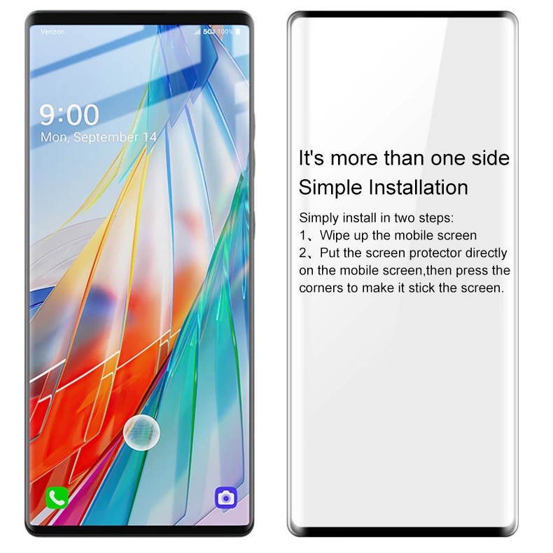 Kính Cường Lực Cong 3D Siêu Trong Suốt Bảo Vệ Màn Hình LG Wing 5G