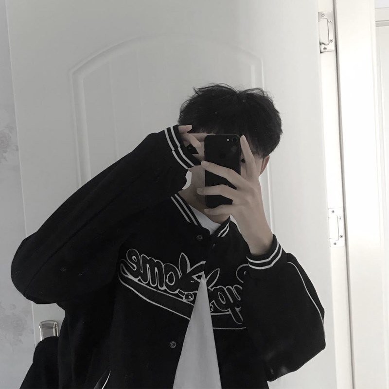 Áo khoác bomber super nam nữ giá rẻ khỏe khoắn thời trang/ áo bomber 2 sọc cúc bấm rabbit màu đen unisex | BigBuy360 - bigbuy360.vn