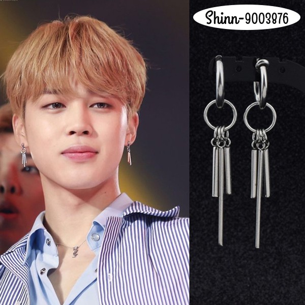 Khuyên tai nam Jimin BTS hoa tai Unisex Không Gỉ