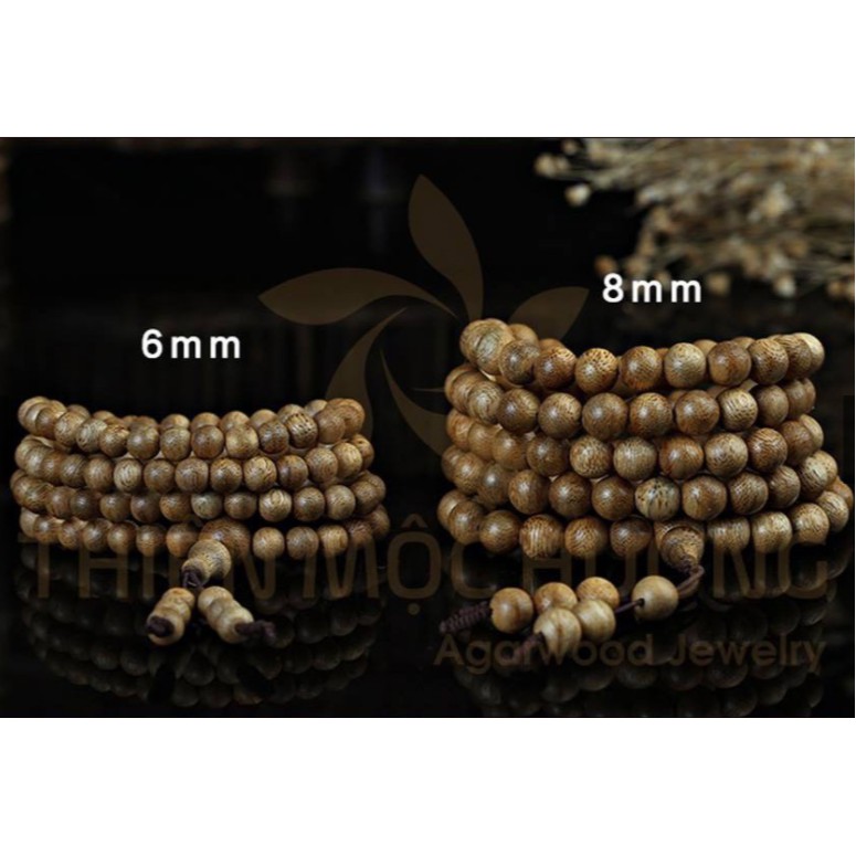 Vòng tay trầm hương 108 hạt - Lắc tay trầm hương 108 hạt - Vàng bạc Khải Khải