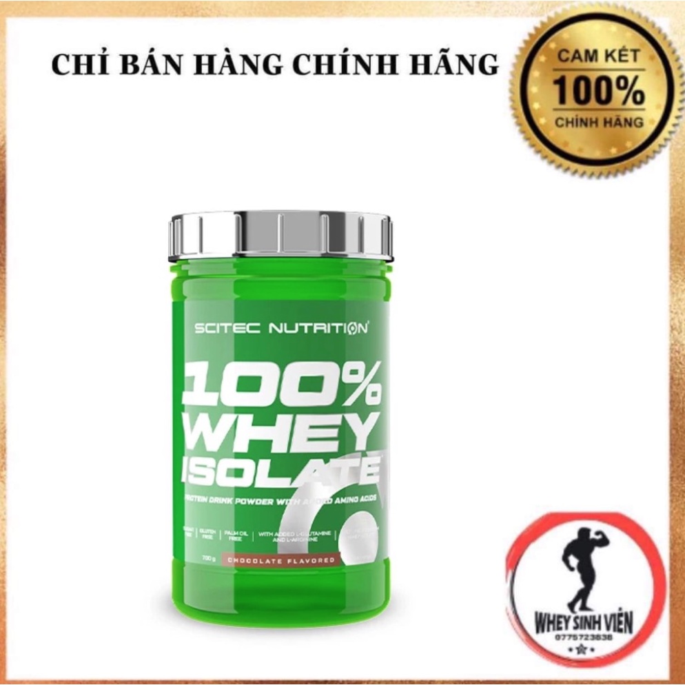 Sữa Tăng Cơ Không Tăng Mỡ 700g - Whey Protein Isolate Scitec - Chính Hãng
