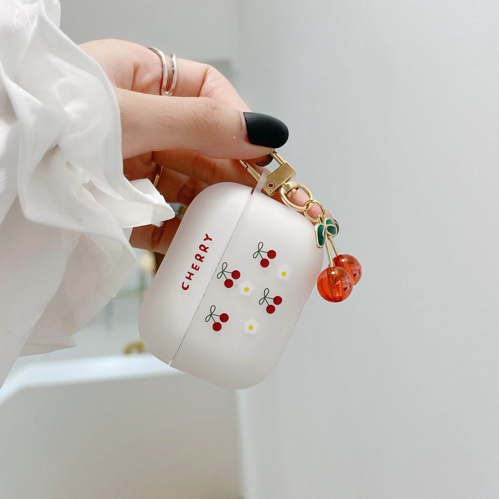 Vỏ Bảo Vệ Hộp Sạc Tai Nghe AirPods3 AirPods3 Pro AirPods2gen Màu Nhám Họa Tiết Hoa Đào Dễ Thương Ốp