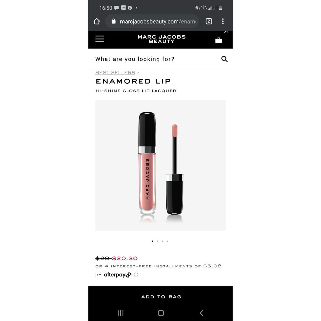 Son Marc Jacobs 29$ Enamored lip hi-shine gloss lip lacquer