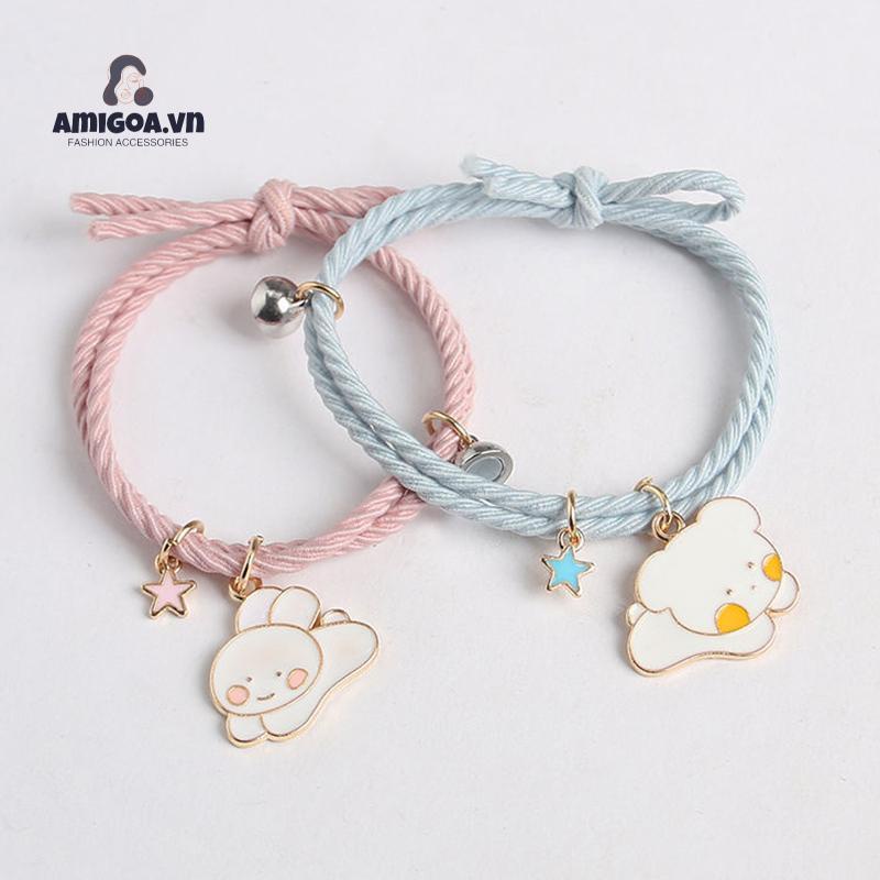 ✨✨Vòng Đeo Tay Từ Tính Họa Tiết Mèo Và Hươu Dễ Thương Làm Quà Tặng Cho Bạn Gái