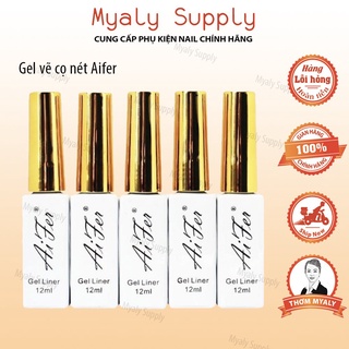 Gel Vẽ Cọ Nét Gel Nail Aifer Nét Nhỏ Mảnh Dài Tỉa Nét Siêu Mảnh