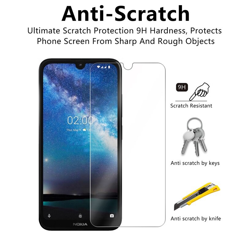 [Ảnh Thật] Kính CL Nokia 2.2 2019- Cường Lực 2.5D Không FULL, 9H-0.26mm