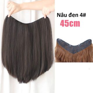 Tóc giả kẹp U thẳng  Loại mỏng 45cm