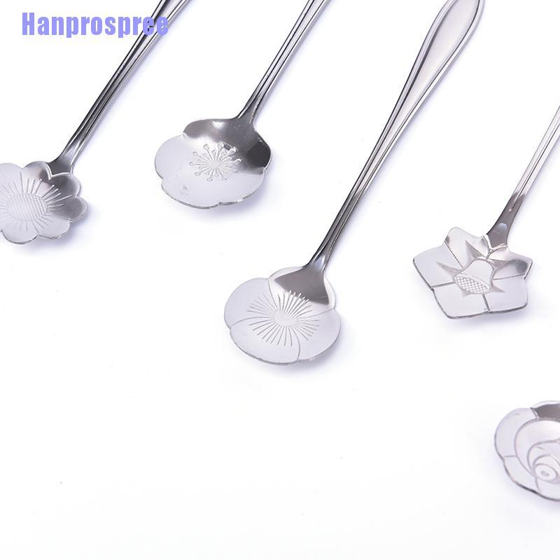 [Hàng mới về] Muỗng cà phê hình bông hoa bằng thép không gỉ