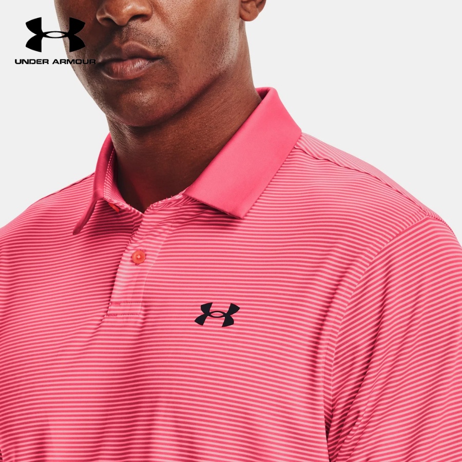 Áo polo tay ngắn golf nam Under Armour Performance Stripe - 1361823-683