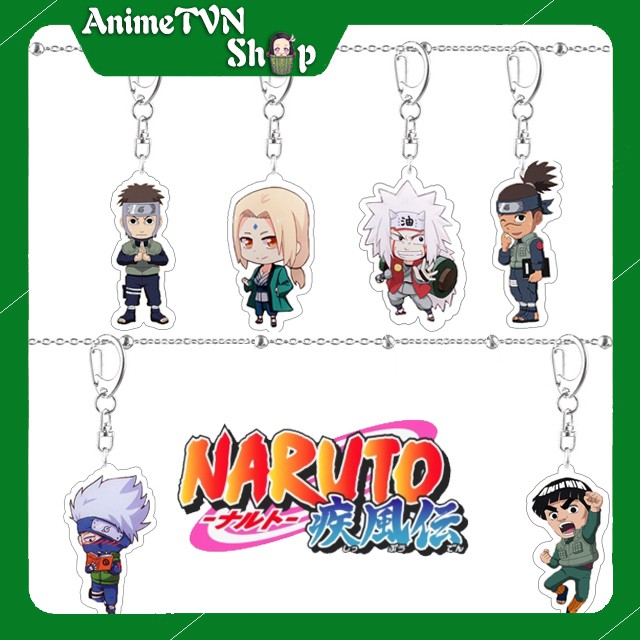 Móc khoá Mica anime Naruto (Loại 2 - Nhân vật phụ) - Nhựa Cứng Acrylic In 2 mặt sắc nét ( ảnh thật )