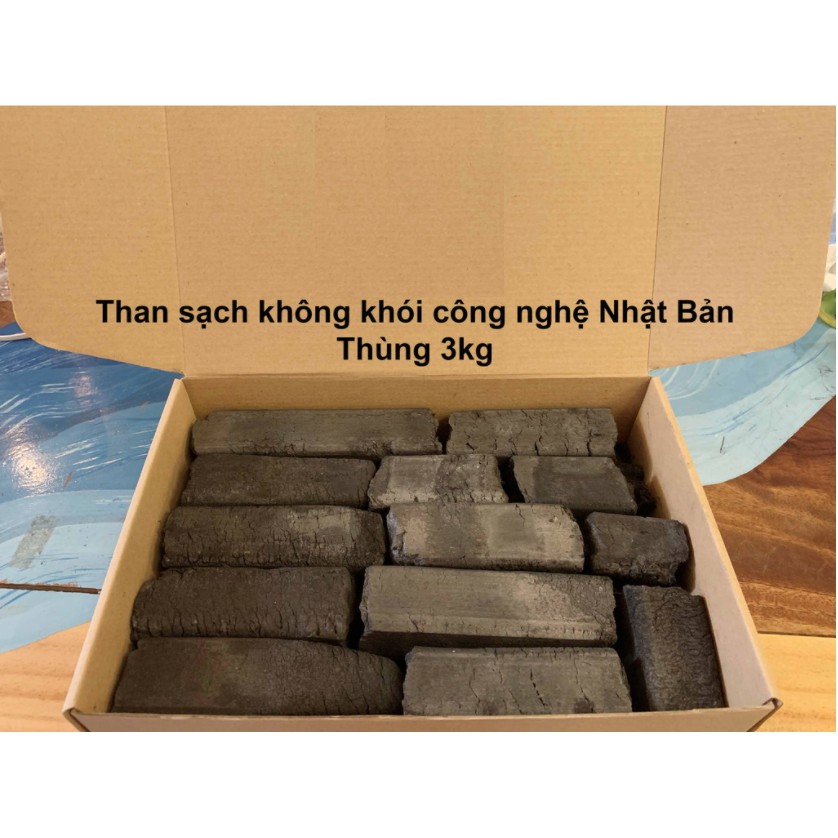 Than nướng BBQ sạch không khói công nghệ Nhật bản - thùng 3kg