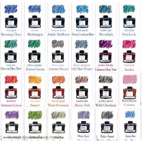 Mực viết bút máy Iroshizuku Bút mài thầy Ánh không cặn cao cấp 50ml