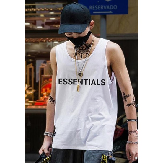 Áo Tank Top Không Tay In Chữ Fear OF GOD FOG ESSENTIALS