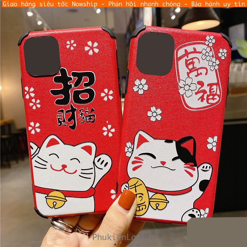 Ốp lưng Iphone 12 TẾT cho 12/12mini/ 12pro/12promax - Mèo thần tài mang đến may mắn, tài lộc và bình an