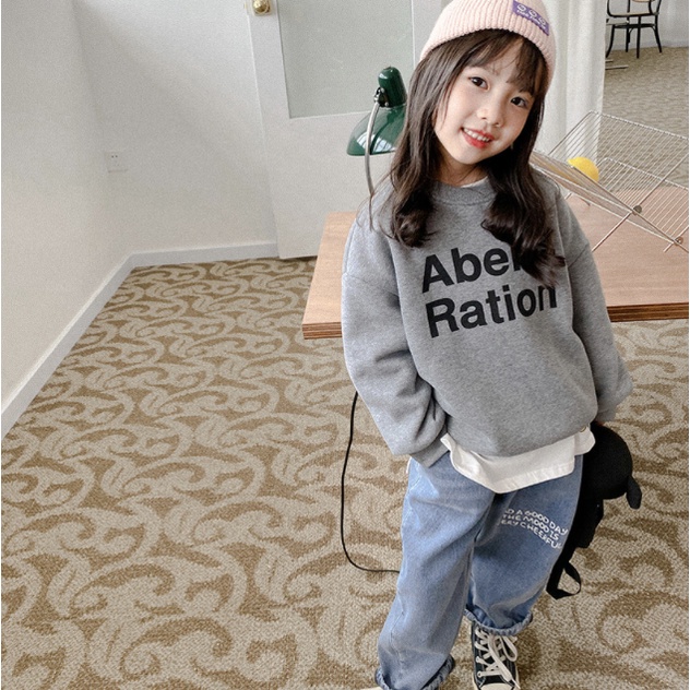 Áo sweater lót bông Aberr dễ thương cho bé A626