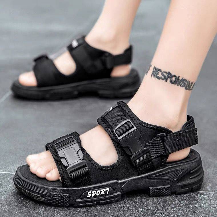 Giày sandal quai hậu đế cao su chống trượt thời trang đi biển dành cho nam