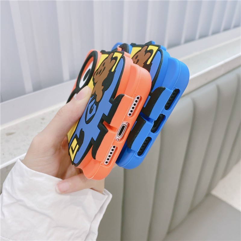 Ốp điện thoại silicon mềm chống rơi in hình minion cho iPhone 11 Pro Max 12 / iPhone X Plus 8 6 11