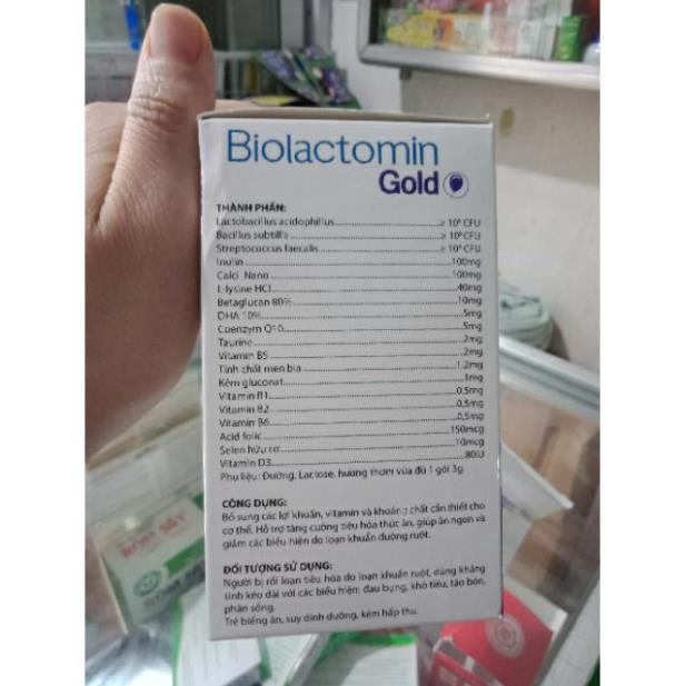 Biolactomin gold cho Bé hộp 30 gói