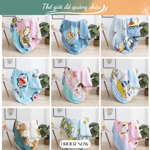 Chăn Đũi In Hình Hoạt Hình Dễ Thương Dành Cho Bé Trai Và Bé Gái Hàng Quảng Châu Cao Cấp Loại 1 1 (C2)