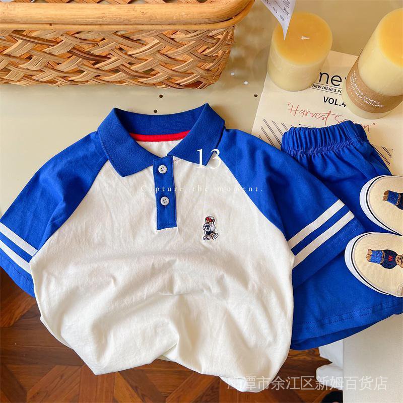 Set Áo Thun polo Ngắn Tay Và Quần Short Thời Trang Mùa Hè Hàn Quốc Cho Bé G3yd 2022