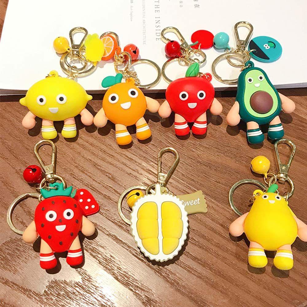 Móc Khóa Nhựa PVC Hình Trái Cây 3D Thời Trang Dành Cho Nữ