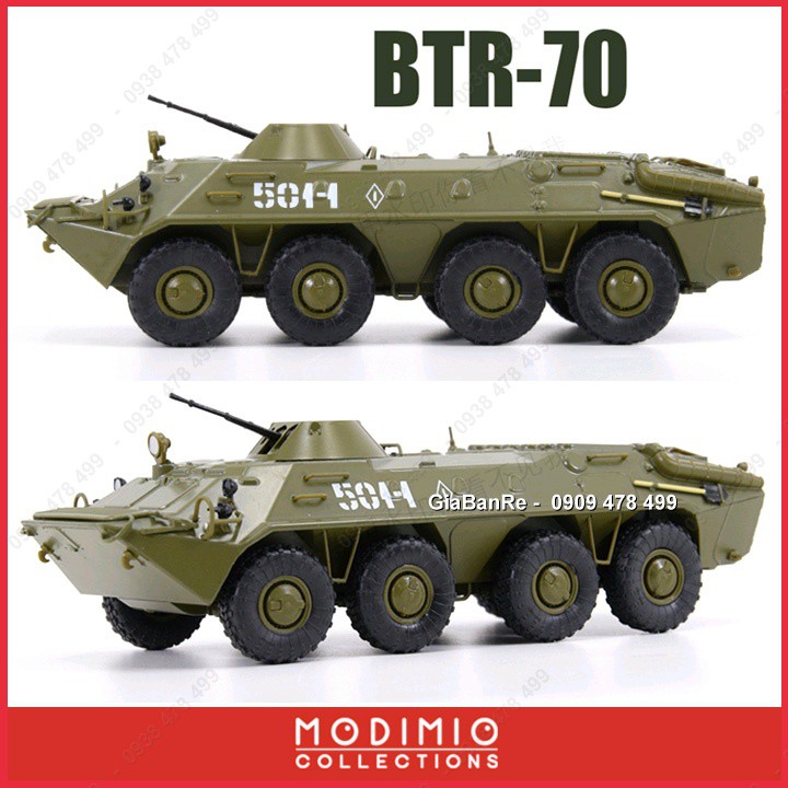 Mô Hình Hoàn Thiện Xe Thiết Giáp Chở Quân Bánh Hơi BTR 70 Tỉ Lệ 1:43 - Nga - 4335