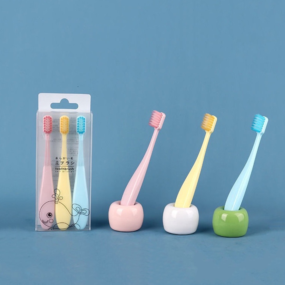 [Hàng mới về] Set 3 bàn chải đánh răng lông mềm xinh xắn cho bé từ 2-6 tuổi
