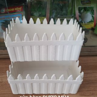 combo 2 chậu nhựa hàng rào nhỏ dài 20cm