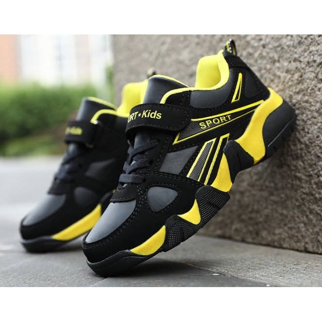 Giày thể thao bé trai siêu nhẹ thoáng khí size 29-40 (vàng) - giày sneaker cho bé - giày cho bé
