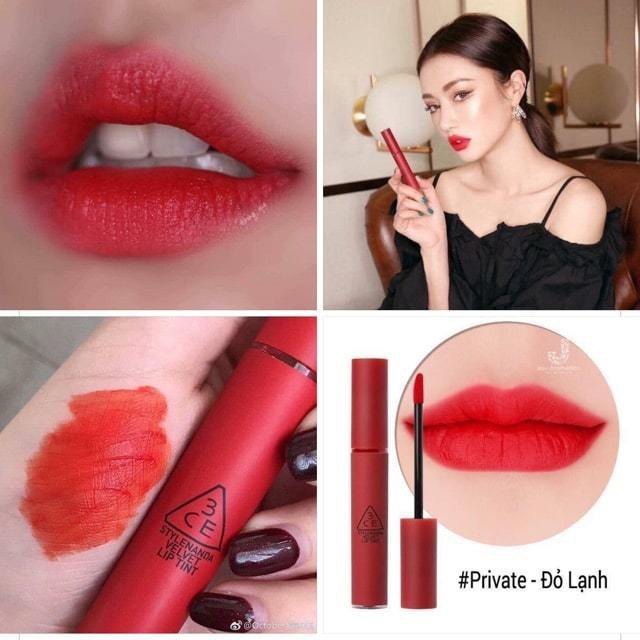 Son 3CE Velvet Lip Tint Private(Đỏ lạnh)