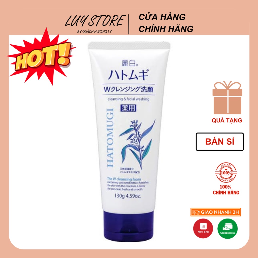 Sữa rửa mặt ý dĩ Hatomugi Naturie Skin 130g Nhật Bản - Trắng Da Ngừa Mụn Chính Hãng Mới