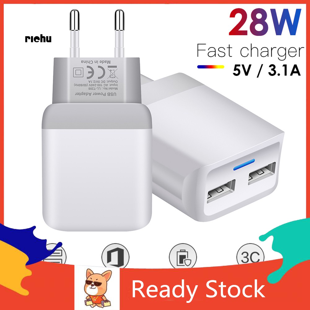 Củ Sạc Nhanh 3.1a Cổng Usb 3.1a Có Đèn Led