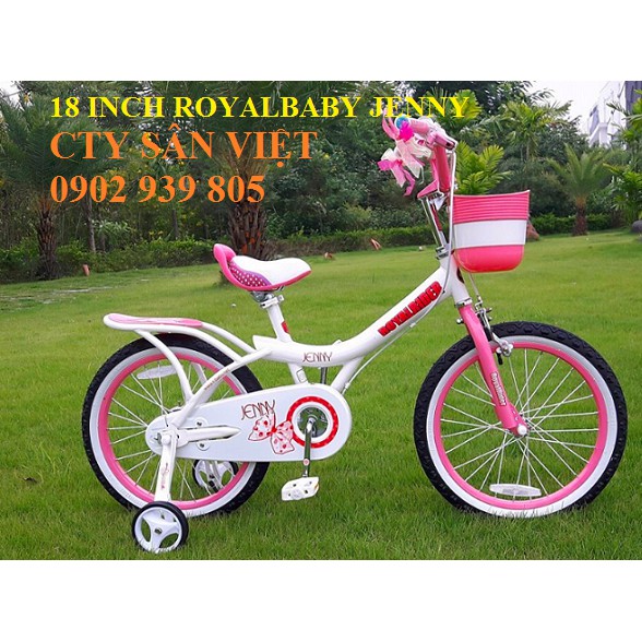 XE ĐẠP TRẺ EM 18 INCH ROYALBABY JENNY CÔNG CHÚA cho bé 5 đến 9 tuổi cam kết chính hãng, giao hàng tận nhà