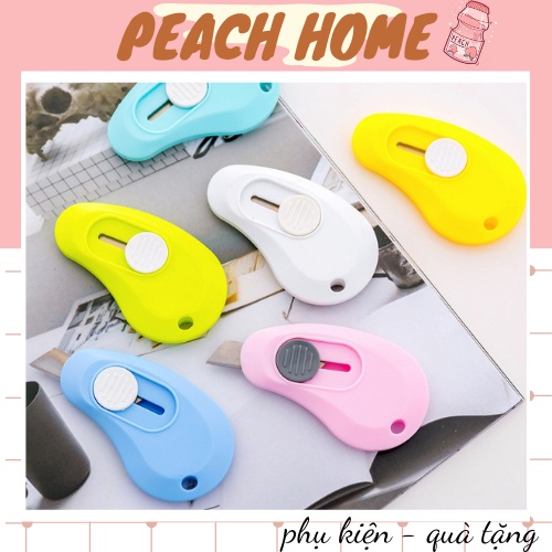 Dao Rọc Giấy Mini Siêu Bén Nhiều Màu Tiện Lợi Unboxing Khui Hàng Kéo Dọc Cắt Giấy Nhỏ Gọn Đơn Giản