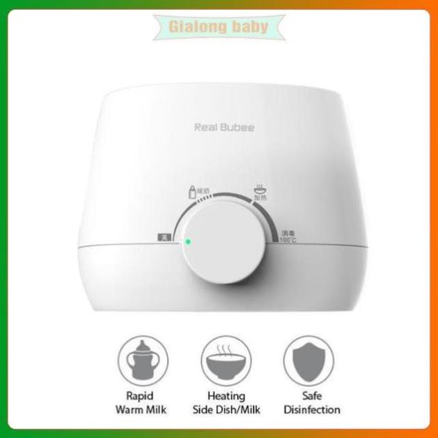 Máy Hâm Sữa REALBUBEE, Máy Tiệt Trùng Đôi Tặng Gắp Chống Nóng Và Dụng Cụ Vệ Sinh Bình Sữa Chinh Hãng