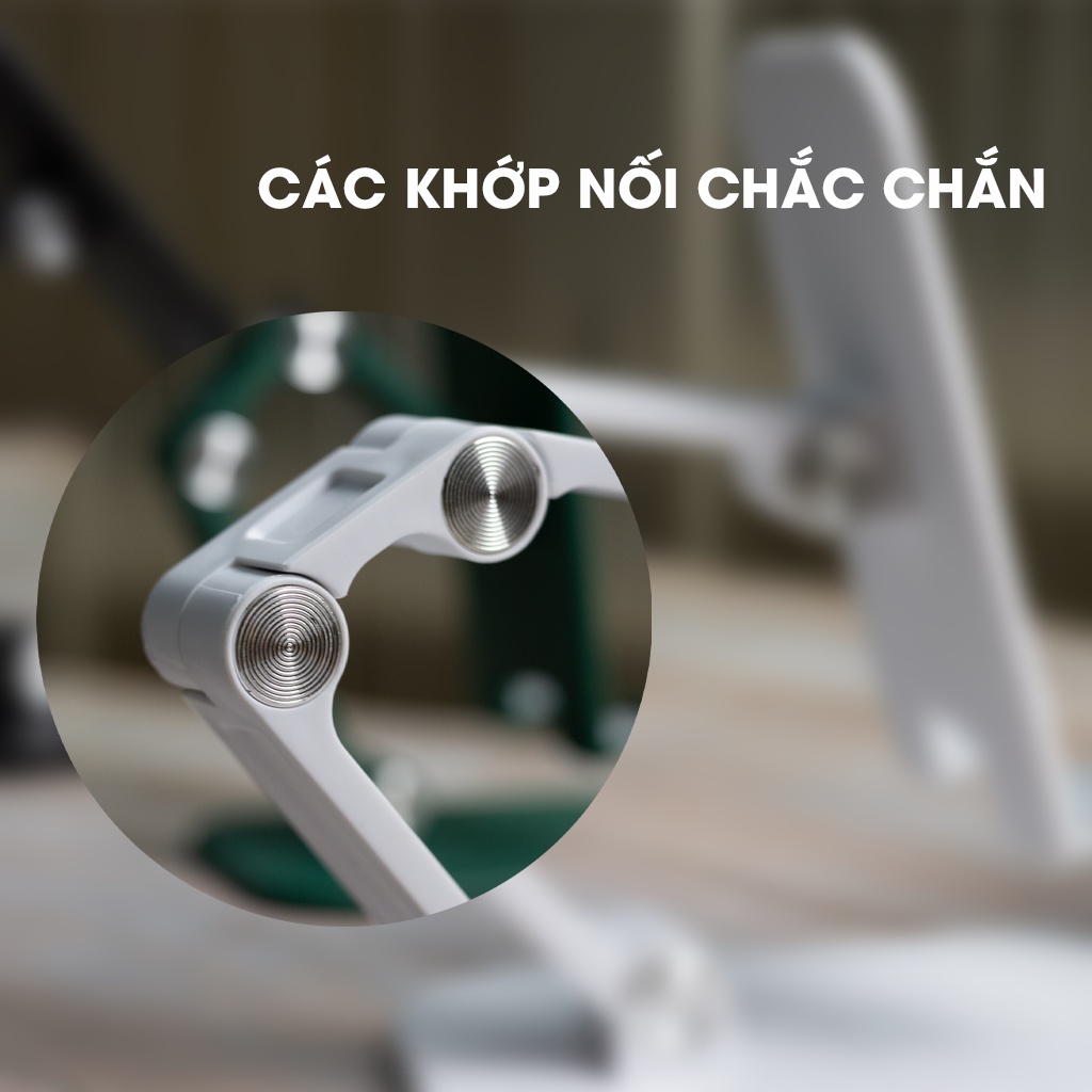 Giá đỡ điện thoại giá đỡ máy tính bảng cao cấp để bàn gấp gọn dùng livestream học online, xem phim