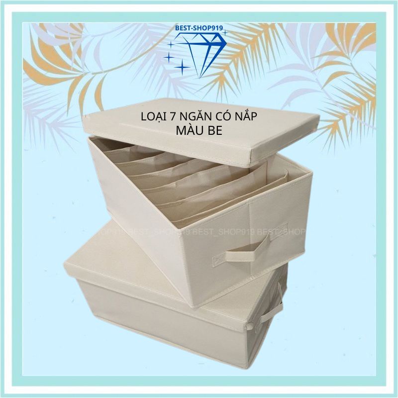 Hộp Vải Chia 7 Ngăn 9 Ngăn Đựng Quần Áo Gấp Gọn Bằng Vải Oxford 600D Cao Cấp Xuất Khẩu Có Bảo Hành
