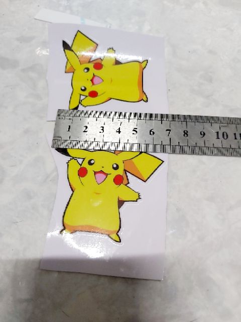 [Mã LIFE1603ALL giảm 10% đơn 0Đ] Tem Sticker Decal Dán Xe, Điện Thoại Pikachu cute Giá Rẻ