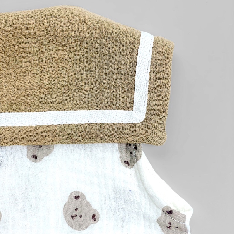 Bộ liền thân thuỷ thủ chất liệu xô Muslin unisex cho bé 5-16kg SAMIKIDS