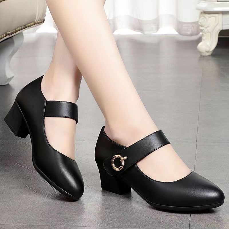 Giày Búp Bê Mary Jane Da Mềm Mũi Tròn Thời Trang Xuân Thu 2022 3.5cm Cho Nữ