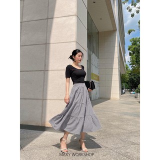 Áo thun cổ thuyền ôm body saemless tee Maxy Workshop