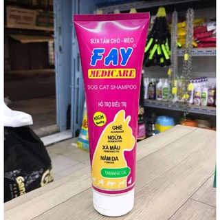 <<GIÁ SỐC>>Sữa tắm tr GHẺ, NGỨA, XÀ MÂU, NẤM DA cho chó FAY MEDICARE 285ml