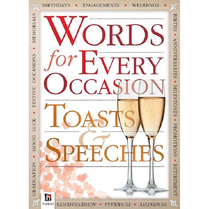 Sách Anh: Words For Every Occasion Toast Speeches