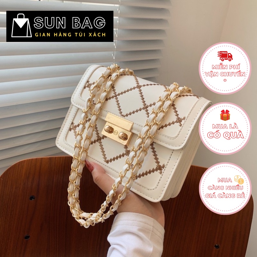 Túi xách nữ đeo chéo, đeo vai túi đi chơi, đi học, da đẹp, cao cấp size 20cm SB196