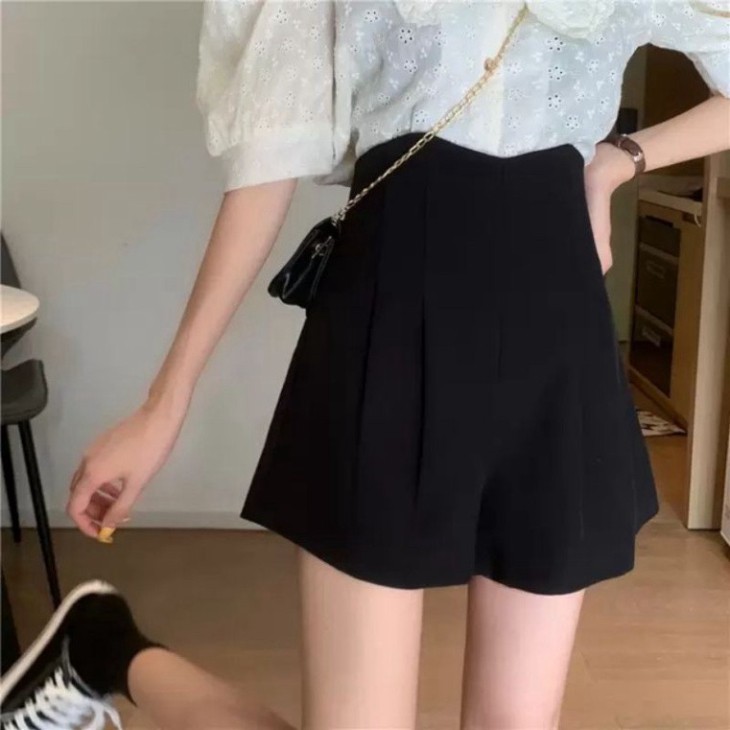 Quần Shorts Nữ Lưng Cao Chất Vải Tuyết Mưa Không Nhăn Không Bám Bụi Siêu Hách Dáng cho