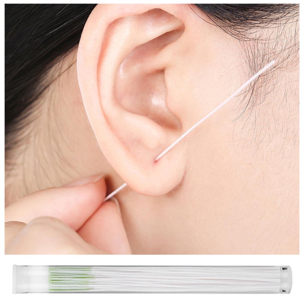 Hộp 60 Bông Vệ Sinh Khuyên Tai Có Hương Hoa Hồng Dành Cho Nam Nữ