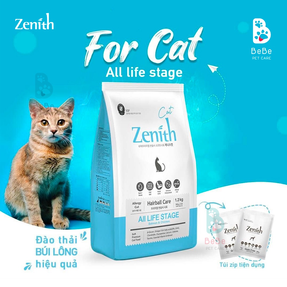 [1.2Kg] Hạt Mềm Zenith Hairball Care Cho Mèo Mọi Lứa Tuổi