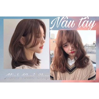 thuốc nhuộm tóc nâu tây + tặng oxy trợ dưỡng