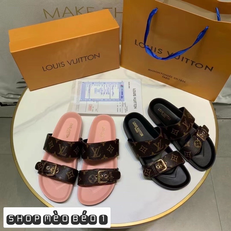 Dép hai quai hoa văn chìm spsl fullbox bill túi giấy