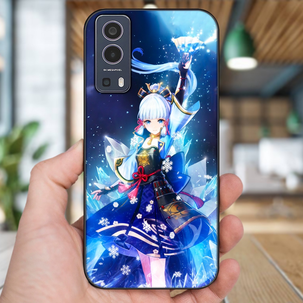 Ốp lưng Vivo Y72 5G viền đen in hình Ayaka Genshin Impact